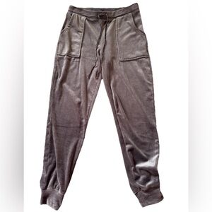 House Of Harlow 1960 Gray Plush Velour Velvet  Jogger Track Sweatpants Size S